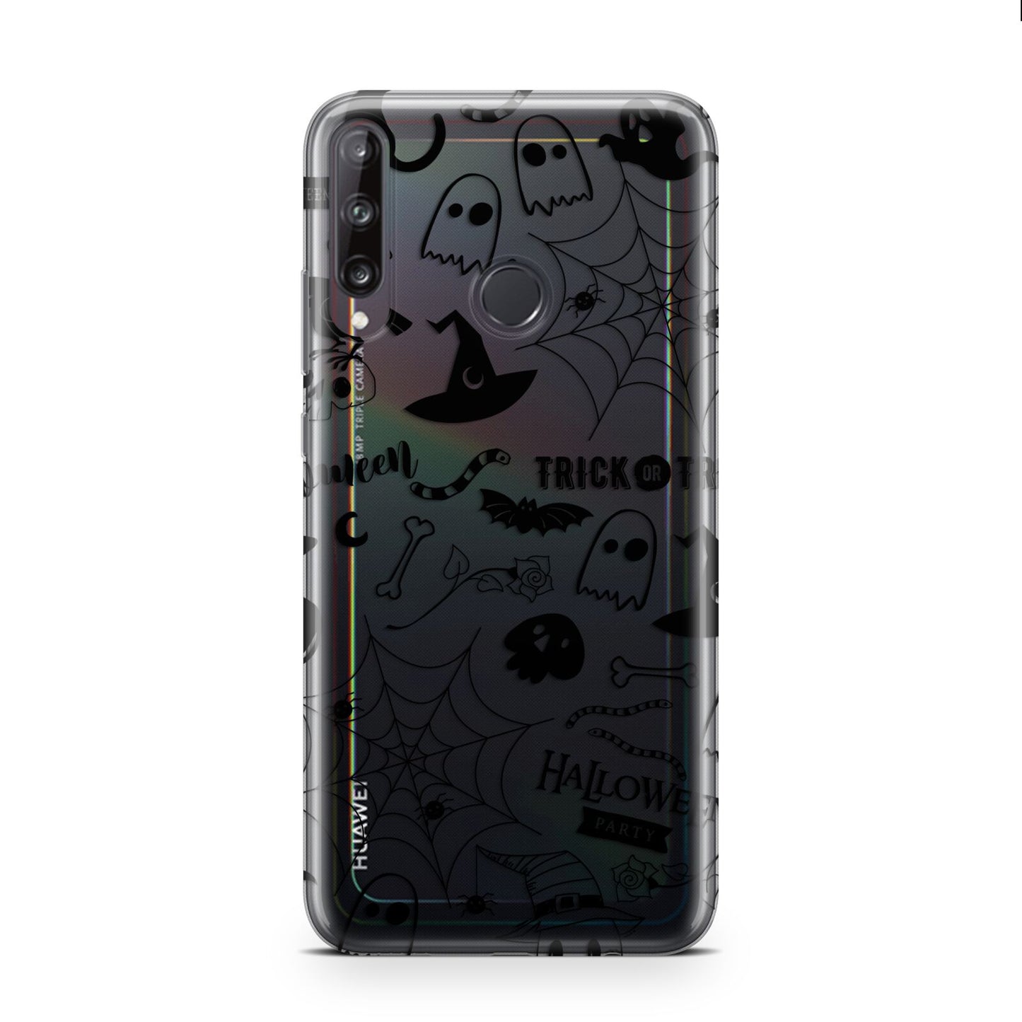 Monochrome Halloween Illustrations Huawei P40 Lite E Phone Case