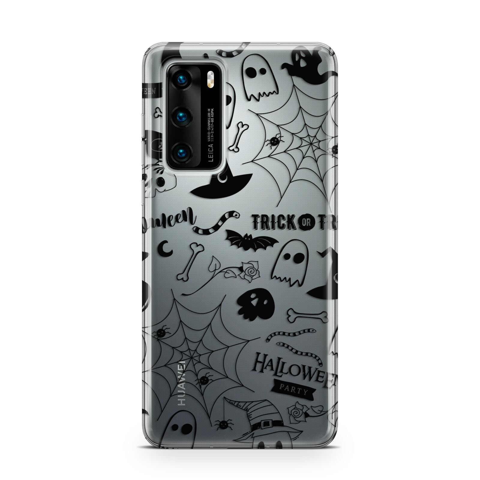 Monochrome Halloween Illustrations Huawei P40 Phone Case