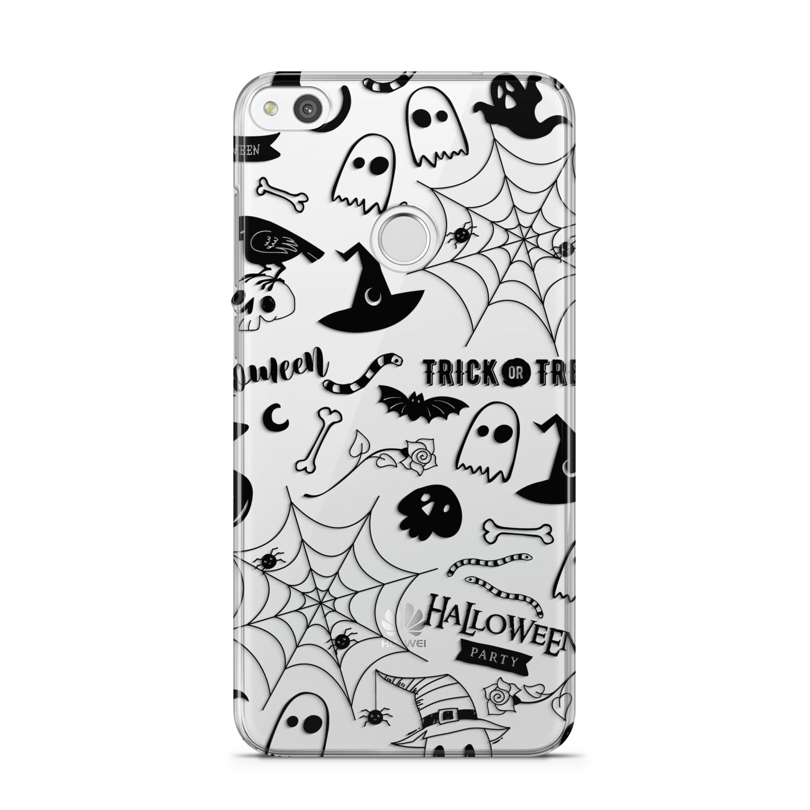 Monochrome Halloween Illustrations Huawei P8 Lite Case