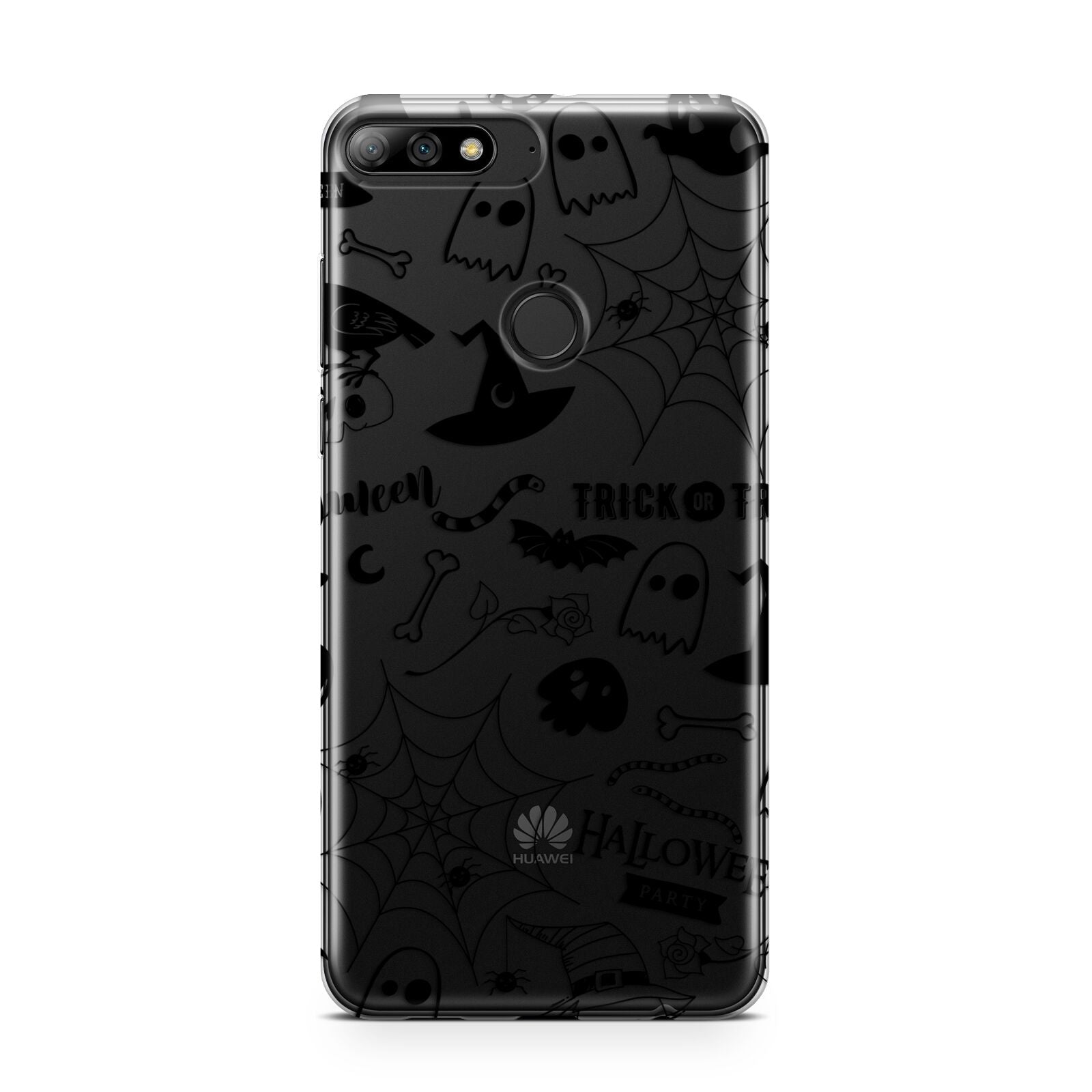 Monochrome Halloween Illustrations Huawei Y7 2018