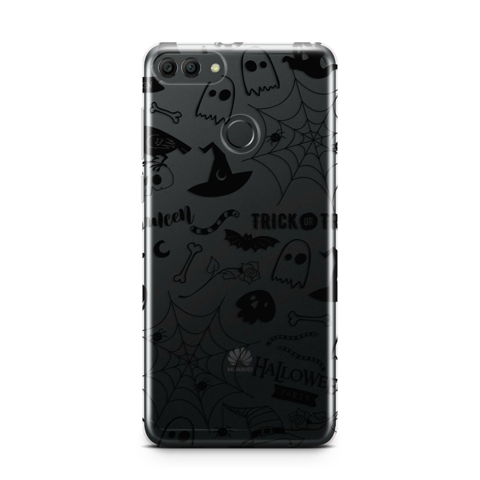 Monochrome Halloween Illustrations Huawei Y9 2018