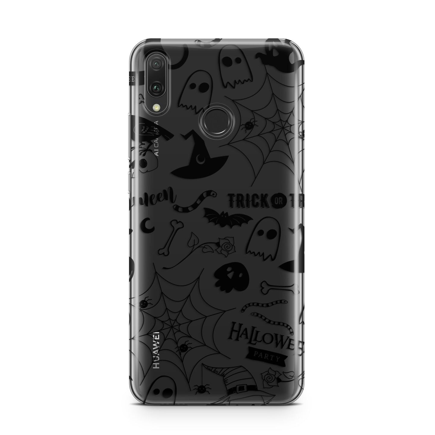 Monochrome Halloween Illustrations Huawei Y9 2019