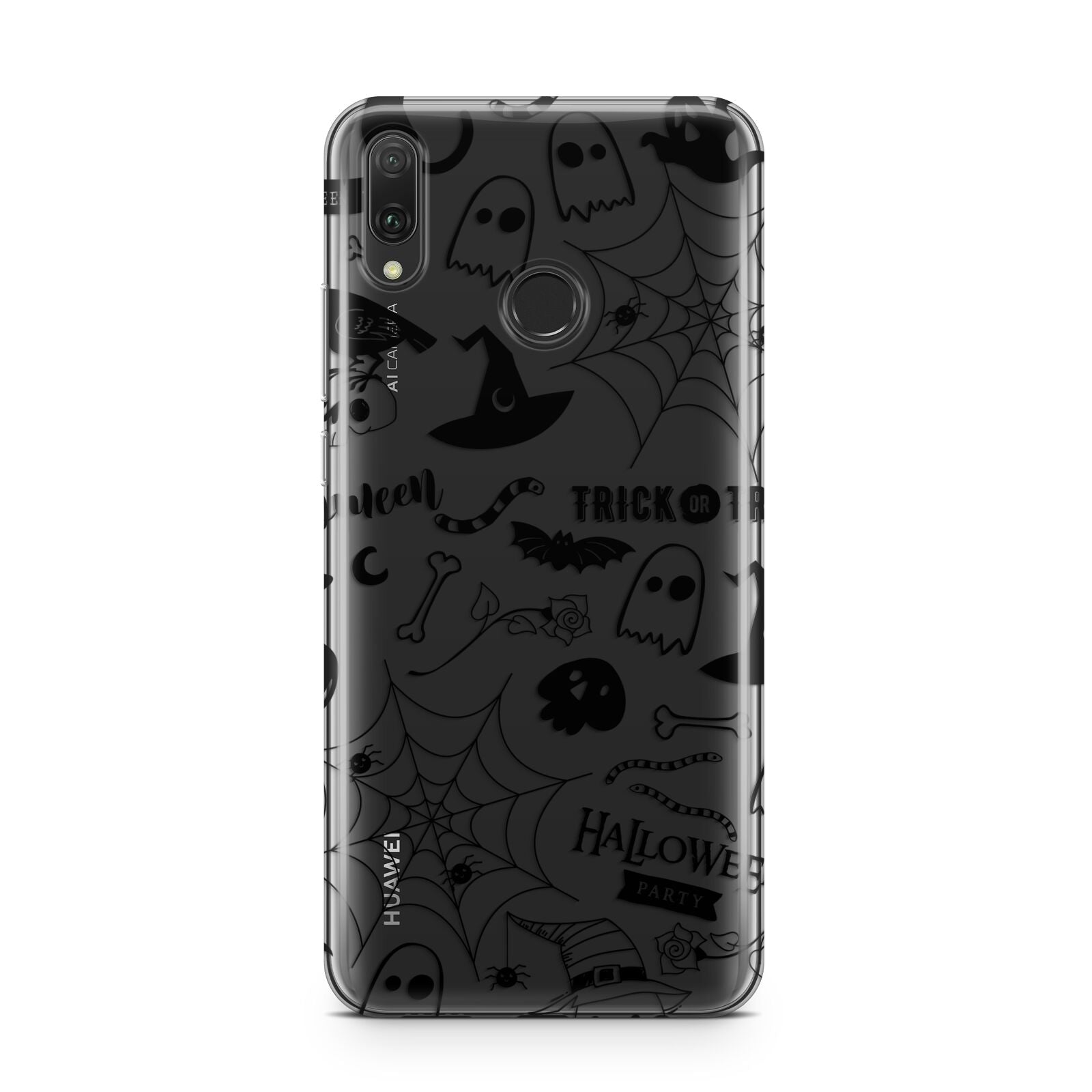 Monochrome Halloween Illustrations Huawei Y9 2019