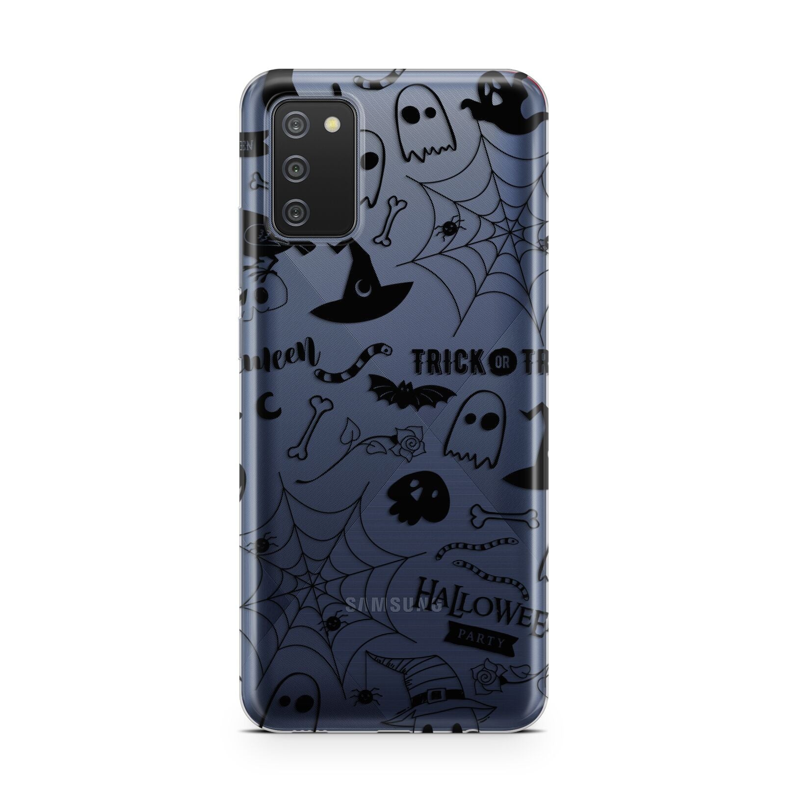 Monochrome Halloween Illustrations Samsung A02s Case