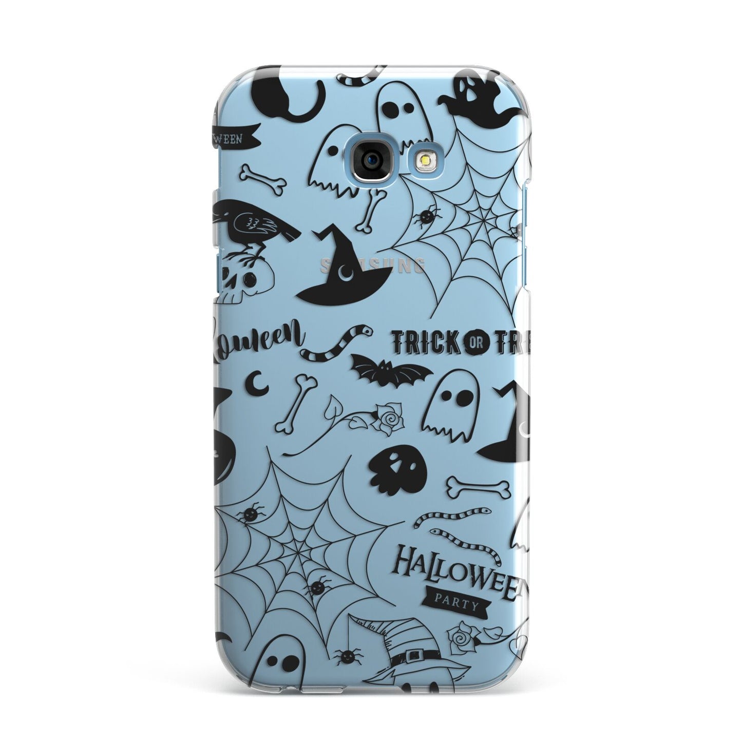 Monochrome Halloween Illustrations Samsung Galaxy A7 2017 Case