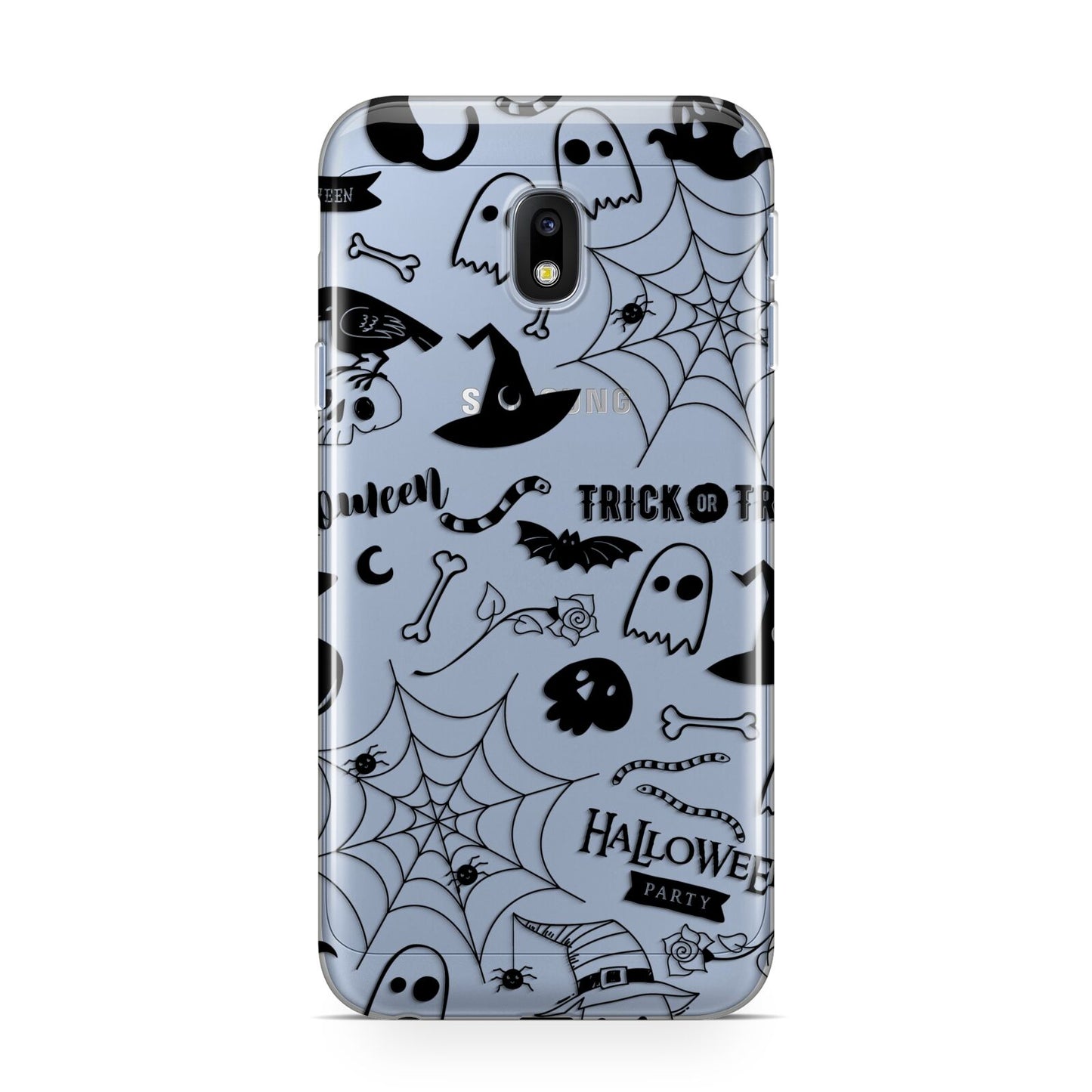 Monochrome Halloween Illustrations Samsung Galaxy J3 2017 Case