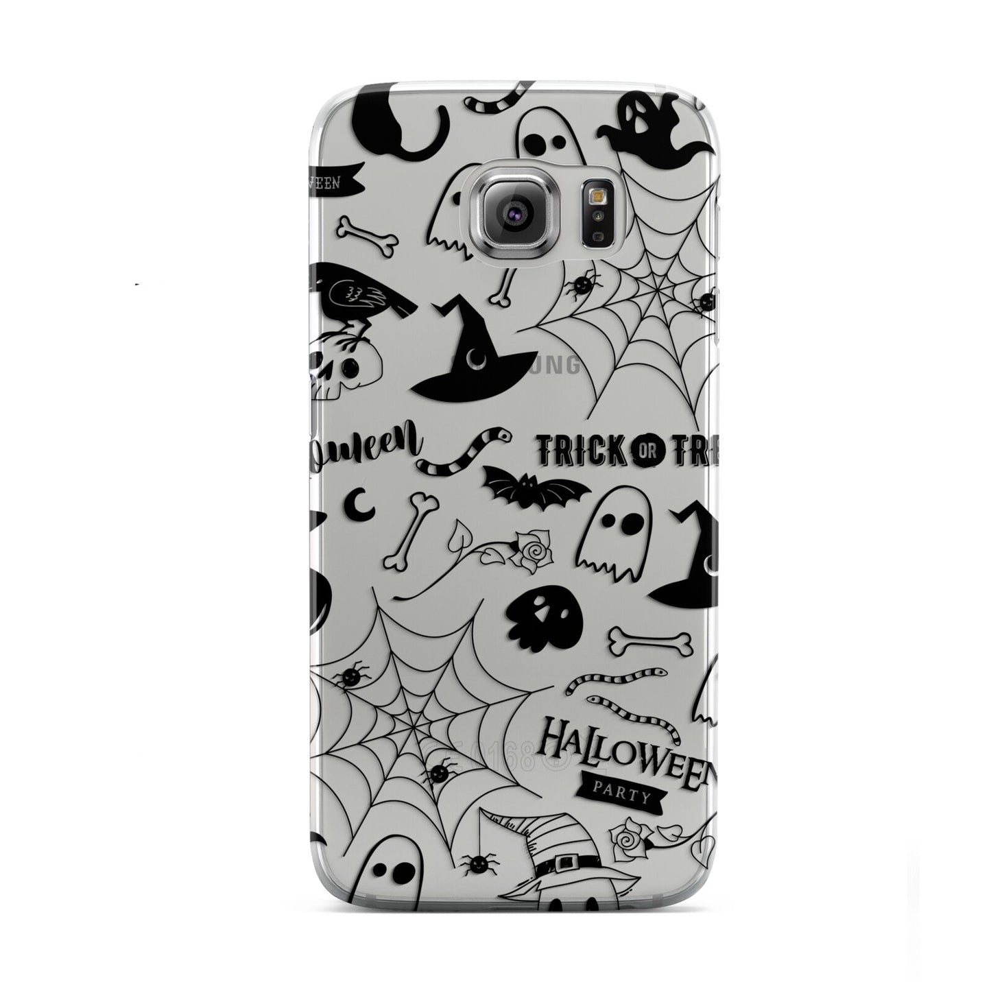 Monochrome Halloween Illustrations Samsung Galaxy S6 Case