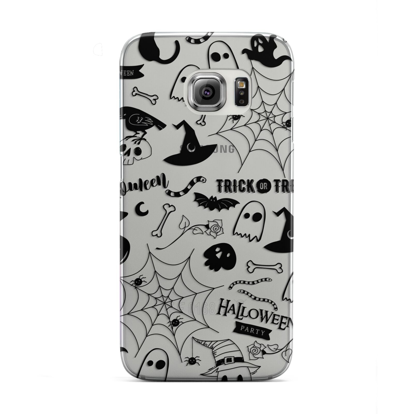 Monochrome Halloween Illustrations Samsung Galaxy S6 Edge Case