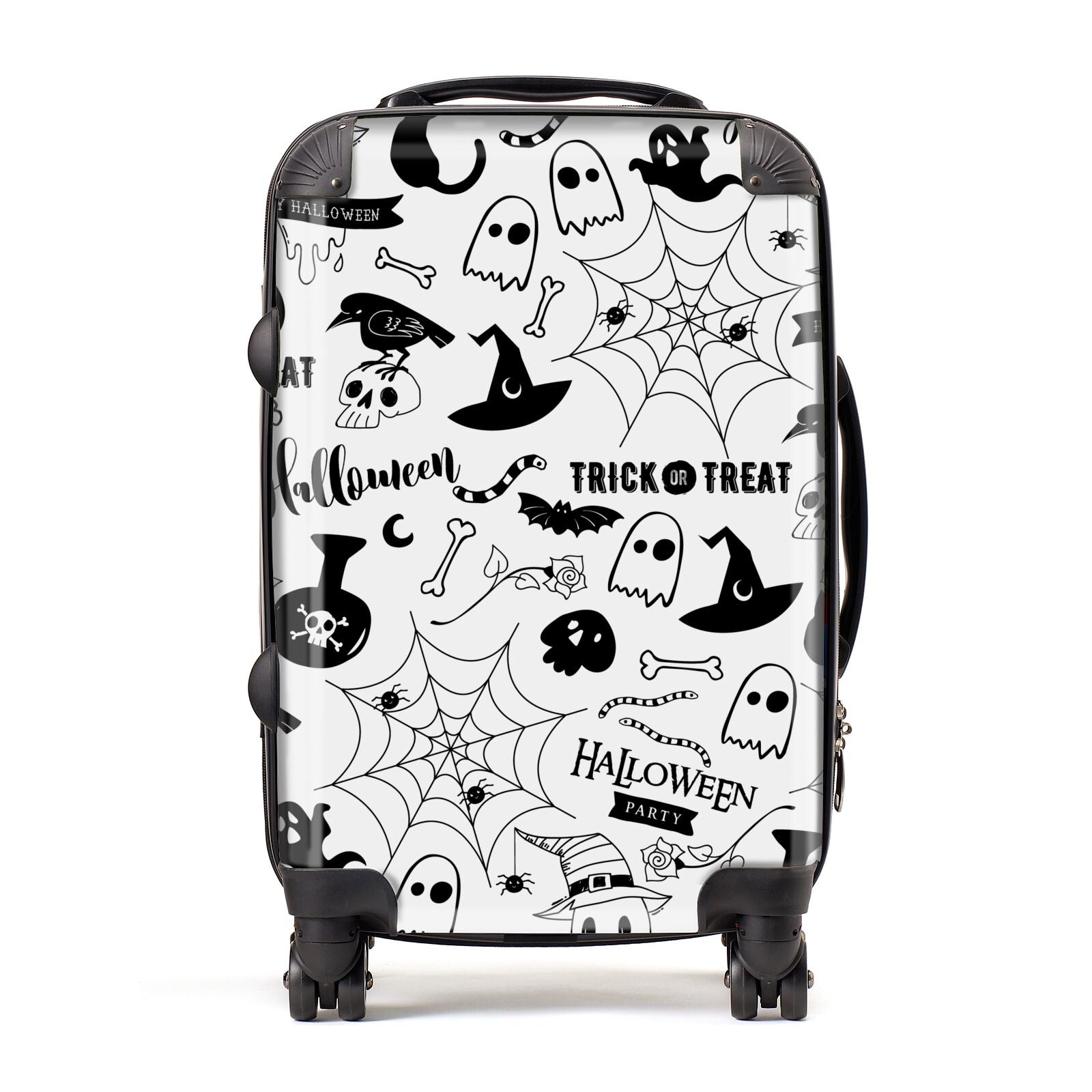 Monochrome Halloween Illustrations Suitcase