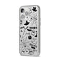 Monochrome Halloween Illustrations iPhone 14 Pro Max Glitter Tough Case Silver Angled Image