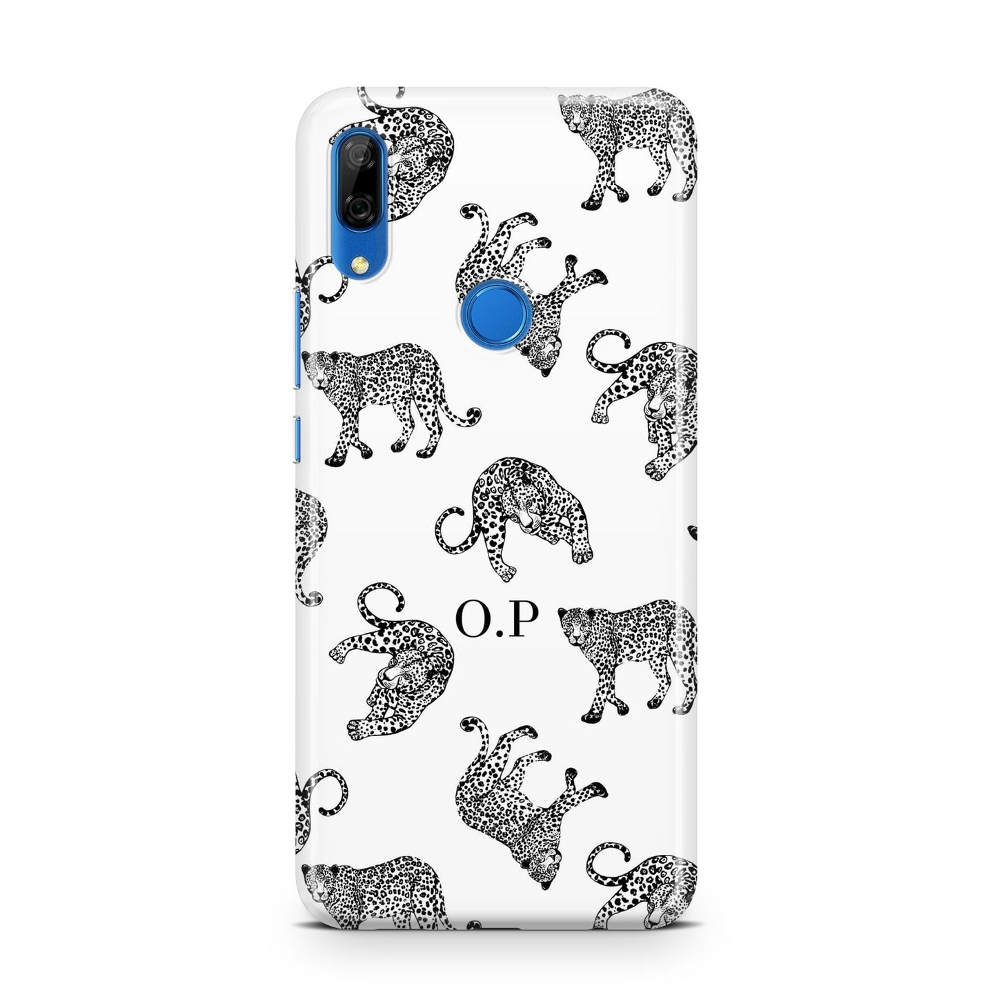 Monochrome Leopard Print Personalised Huawei P Smart Z