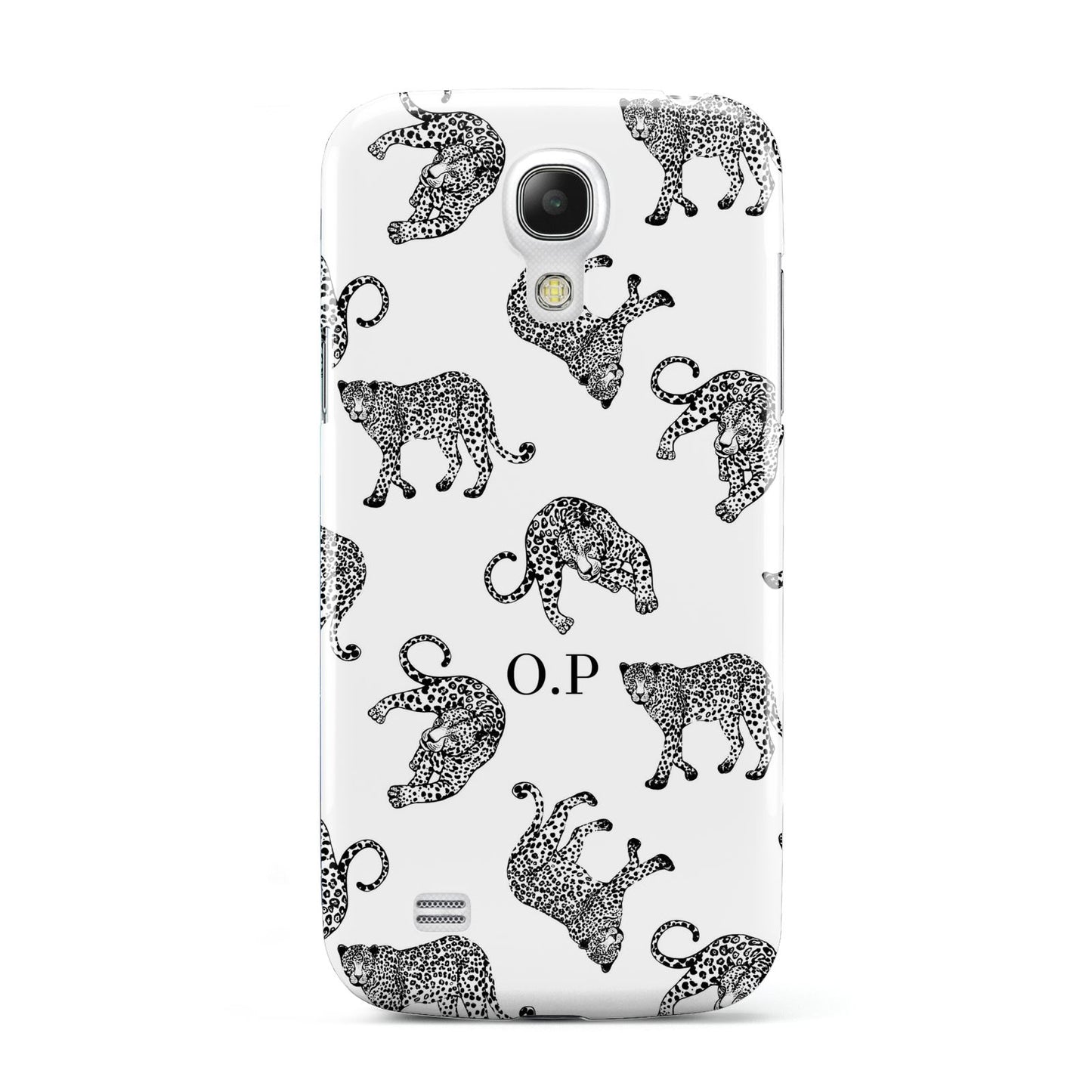 Monochrome Leopard Print Personalised Samsung Galaxy S4 Mini Case