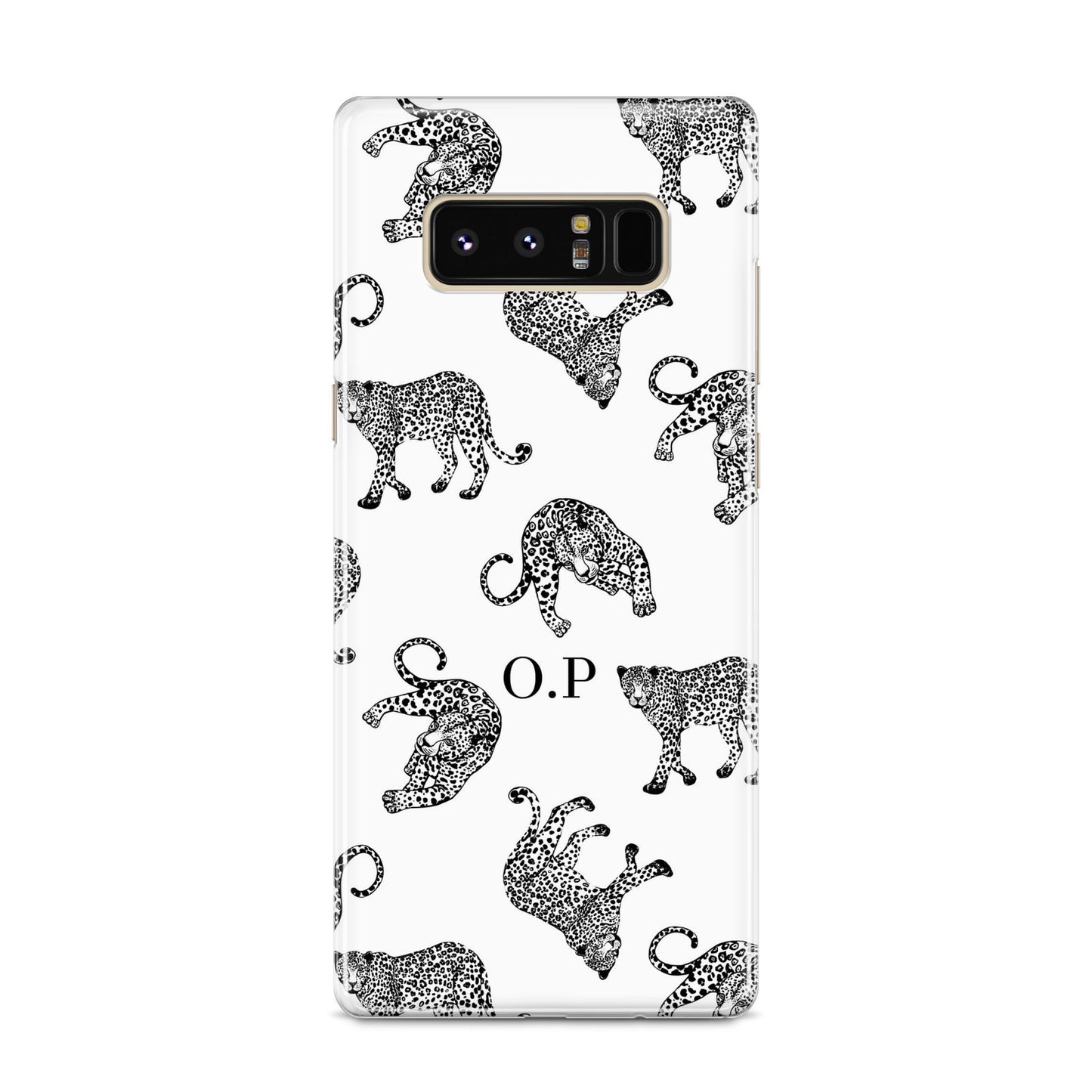 Monochrome Leopard Print Personalised Samsung Galaxy S8 Case