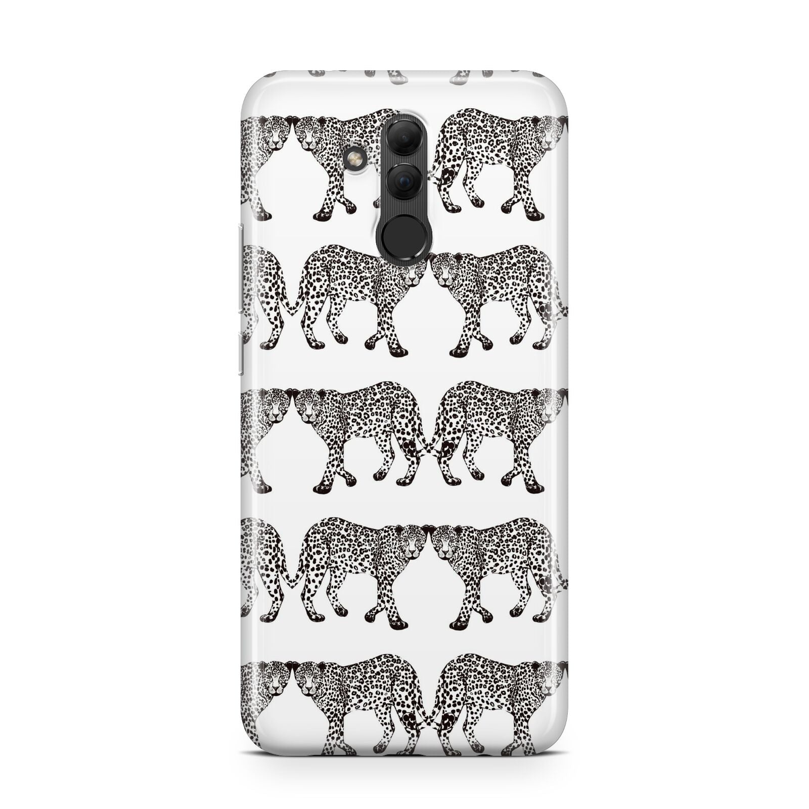 Monochrome Mirrored Leopard Print Huawei Mate 20 Lite