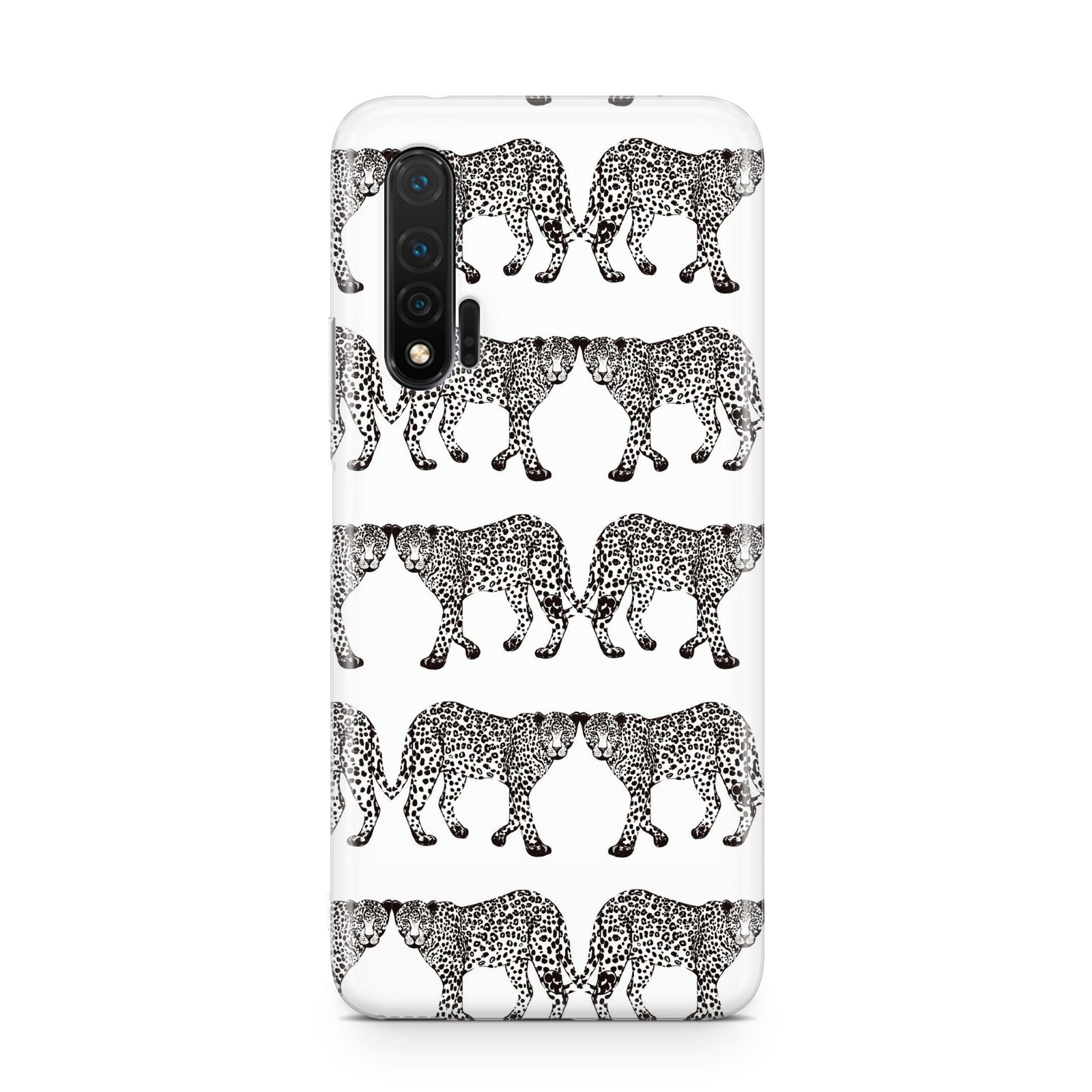 Monochrome Mirrored Leopard Print Huawei Nova 6 Phone Case