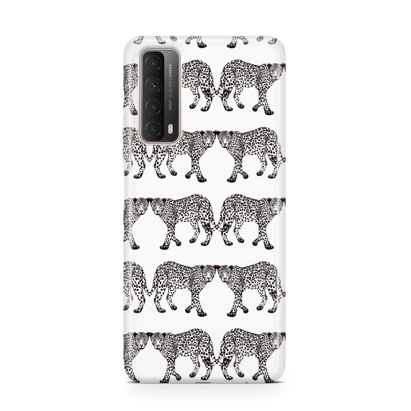 Monochrome Mirrored Leopard Print Huawei P Smart 2021