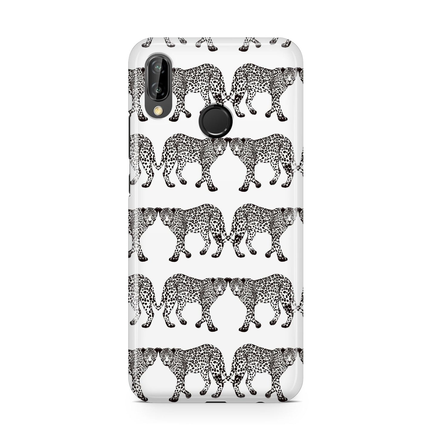 Monochrome Mirrored Leopard Print Huawei P20 Lite Phone Case