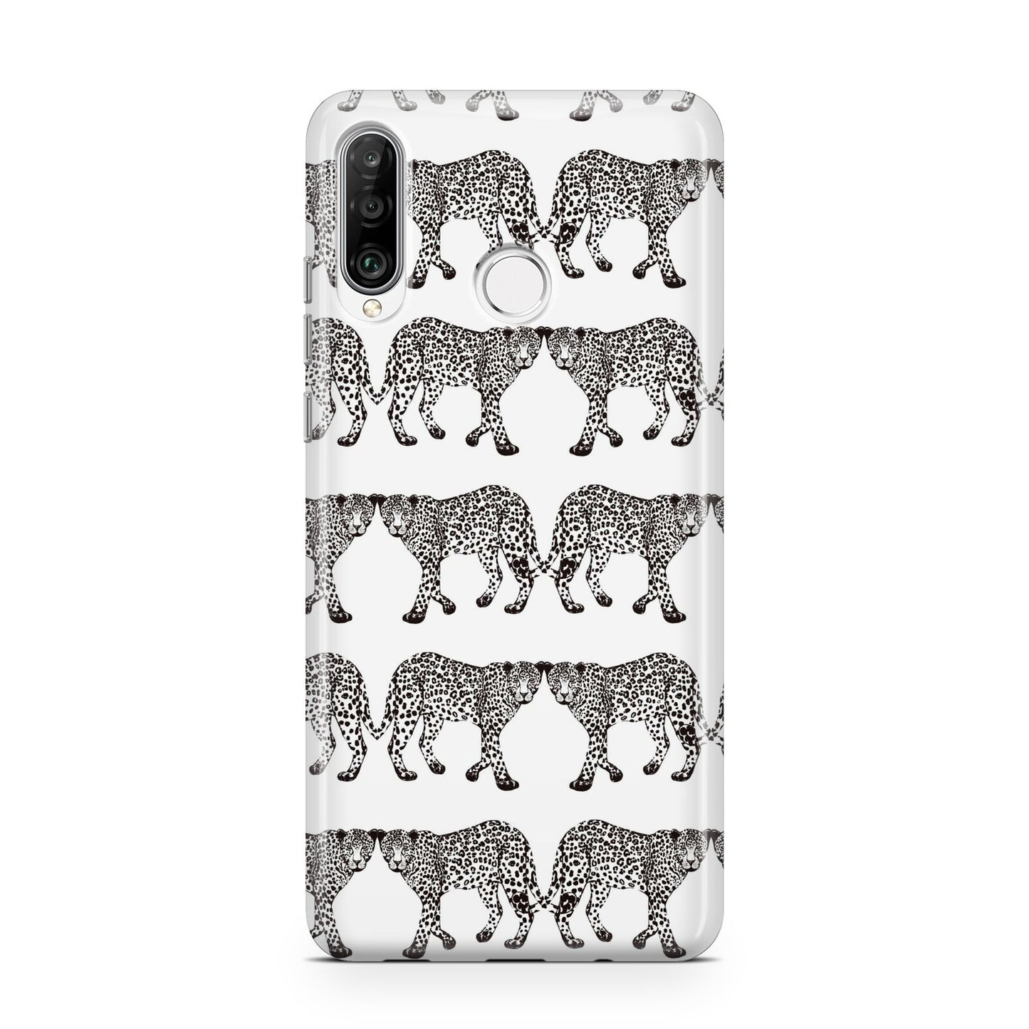 Monochrome Mirrored Leopard Print Huawei P30 Lite Phone Case