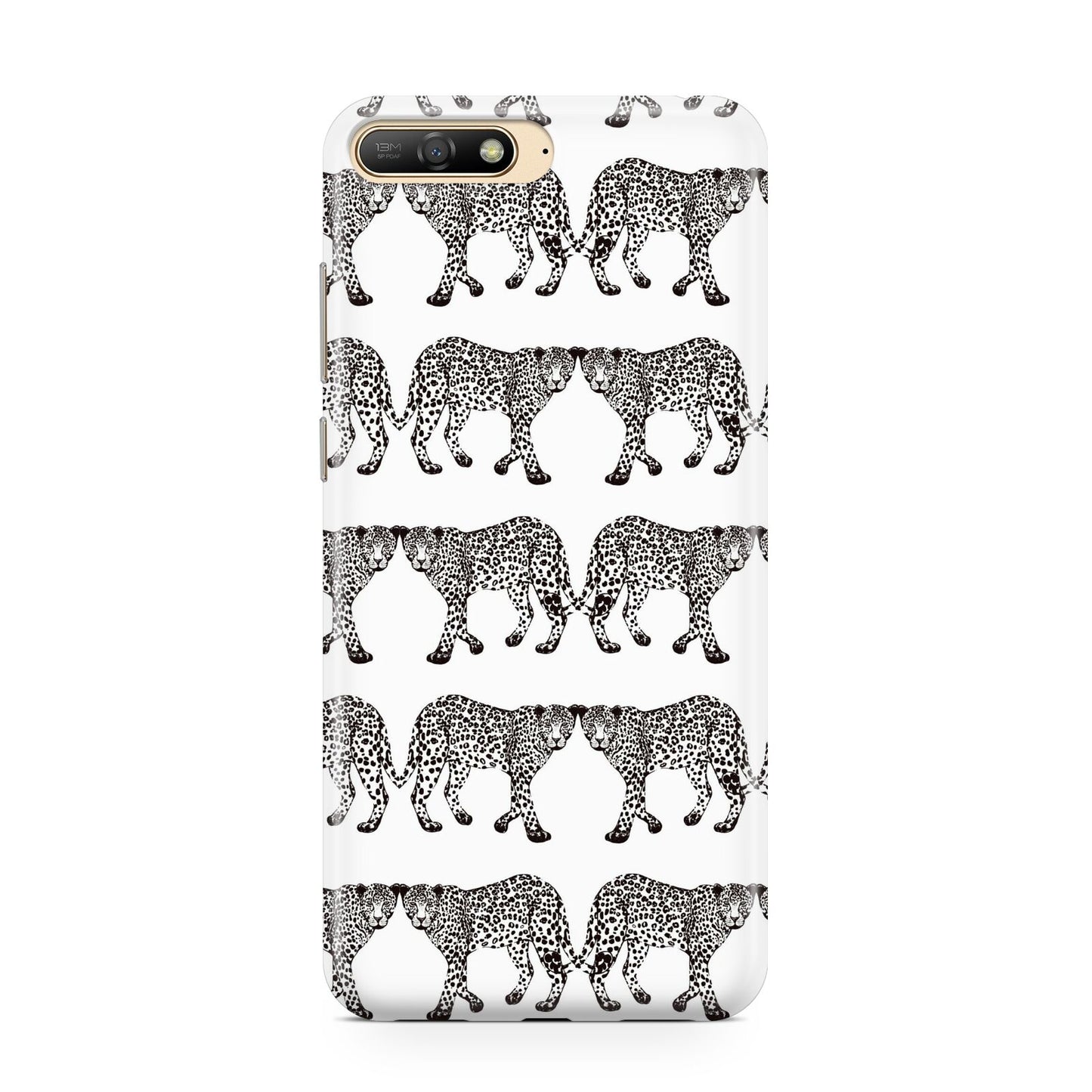 Monochrome Mirrored Leopard Print Huawei Y6 2018