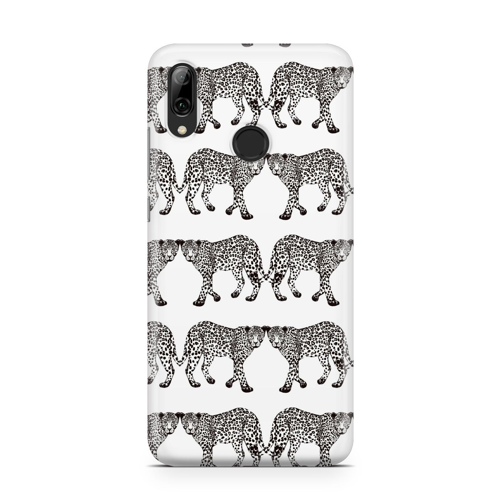 Monochrome Mirrored Leopard Print Huawei Y7 2019