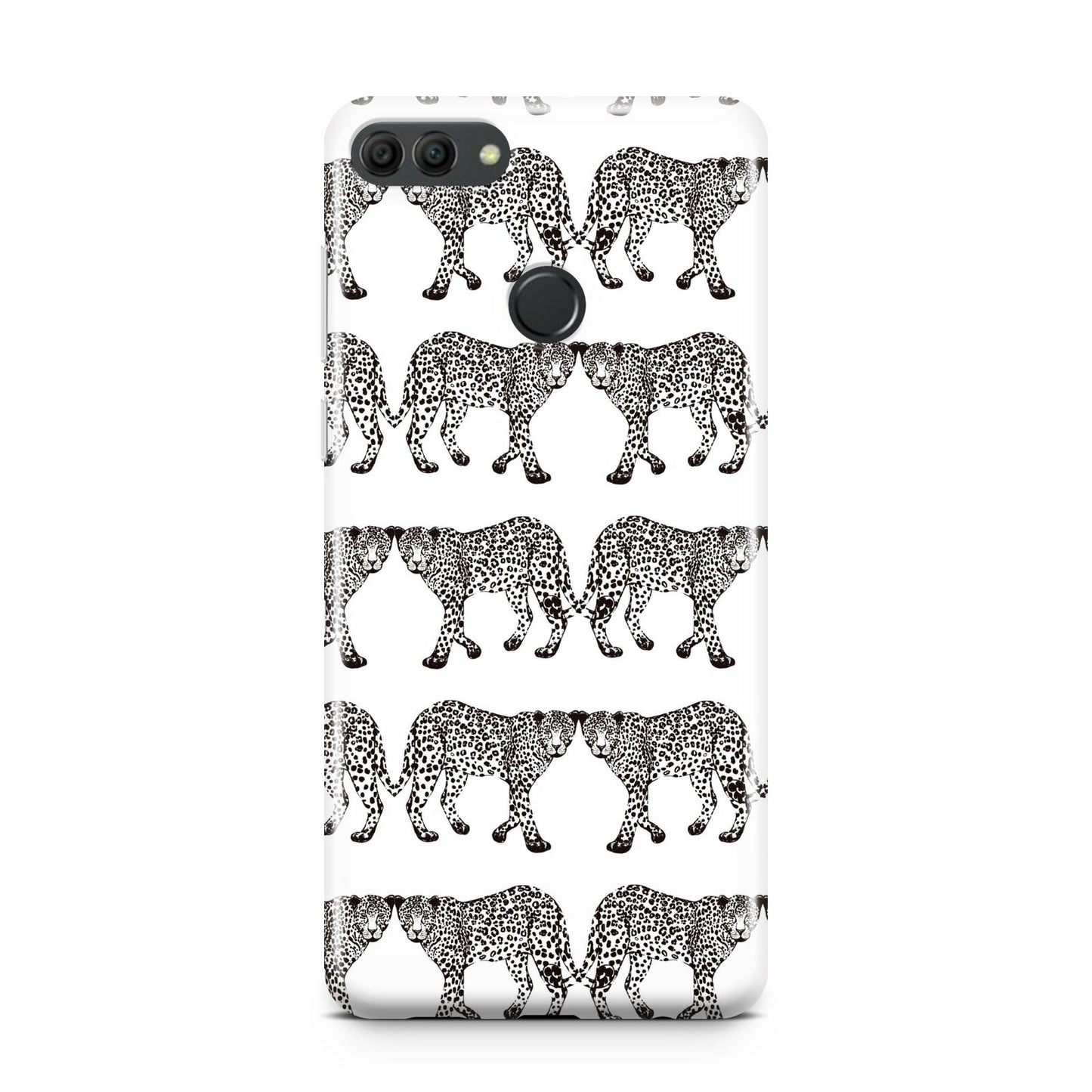 Monochrome Mirrored Leopard Print Huawei Y9 2018