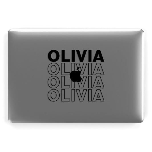 Monochrome Name Stack Apple MacBook Case