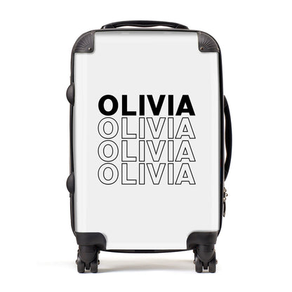 Monochrome Name Stack Suitcase