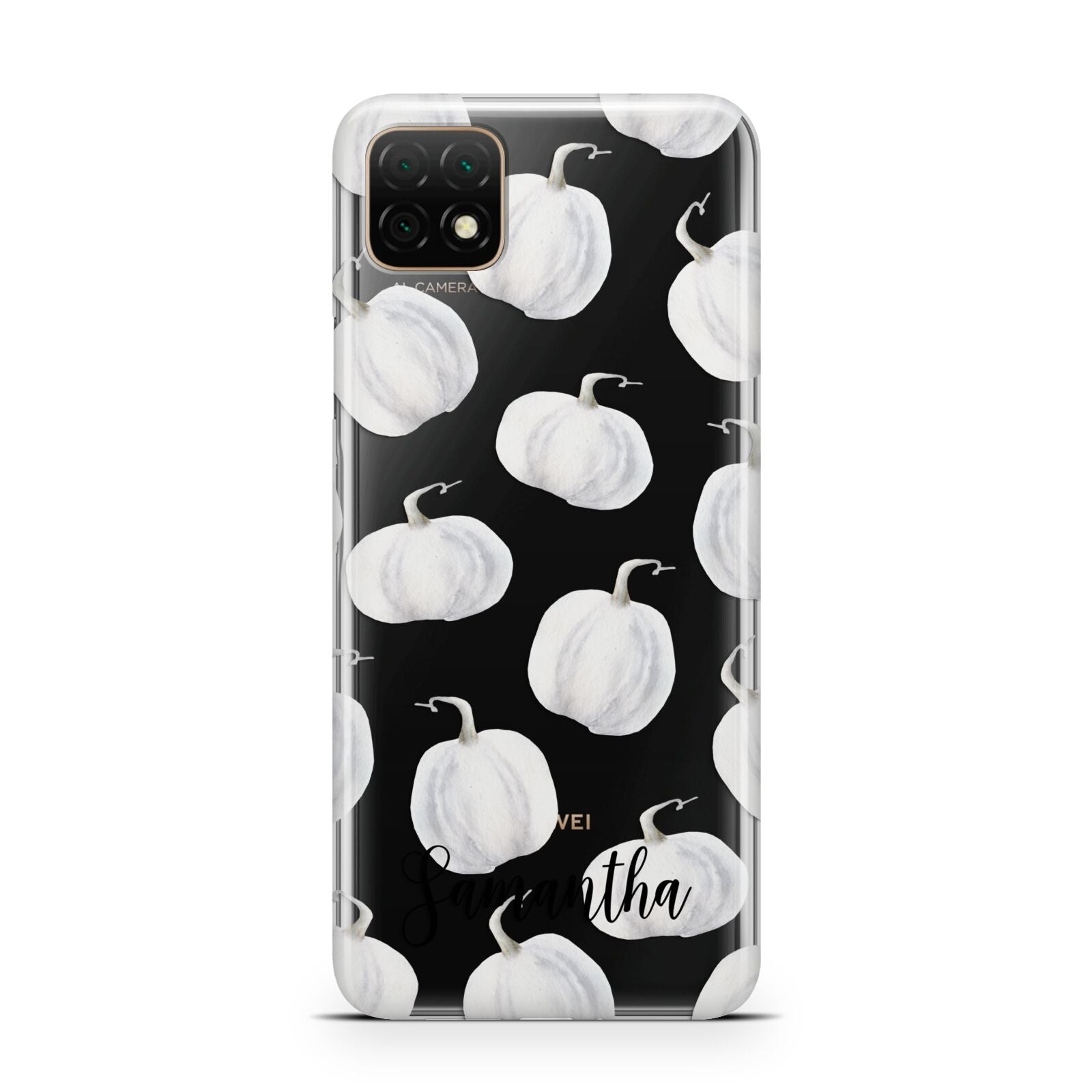 Monochrome Pumpkins with Text Huawei Enjoy 20 Phone Case