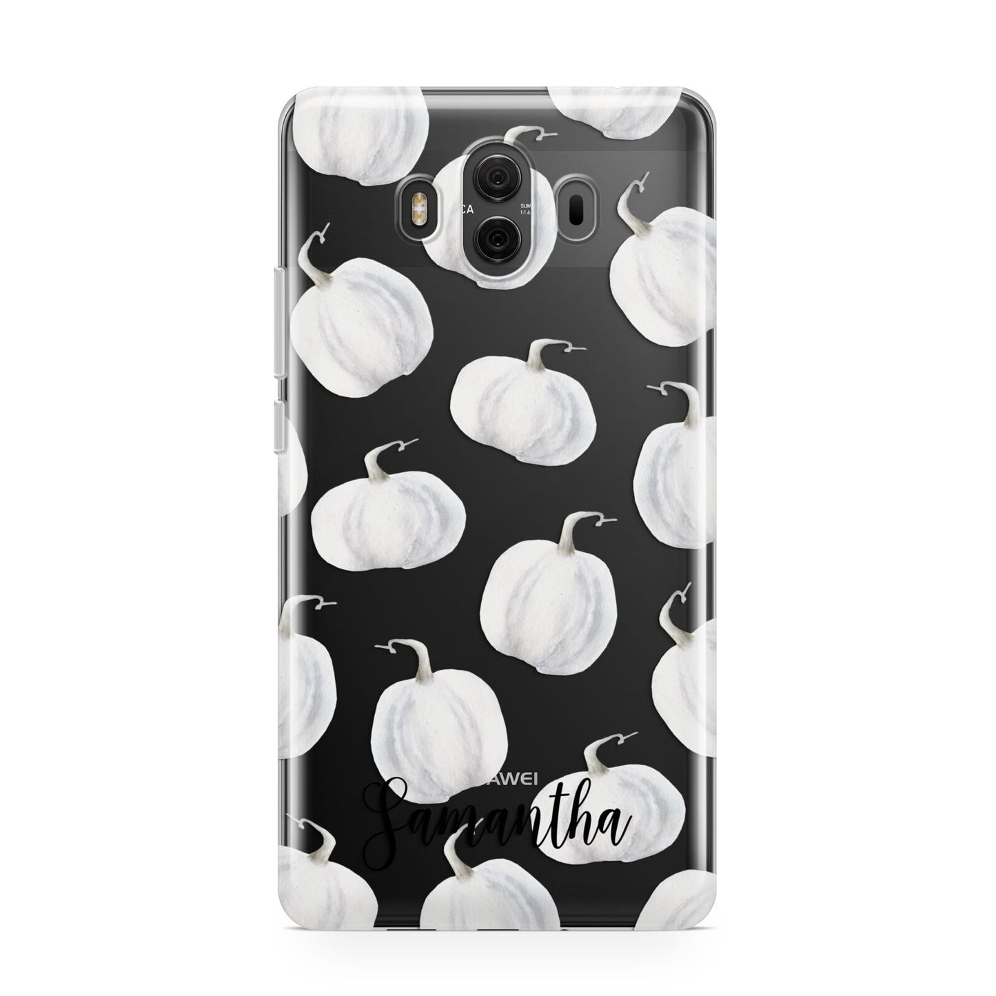 Monochrome Pumpkins with Text Huawei Mate 10 Protective Phone Case