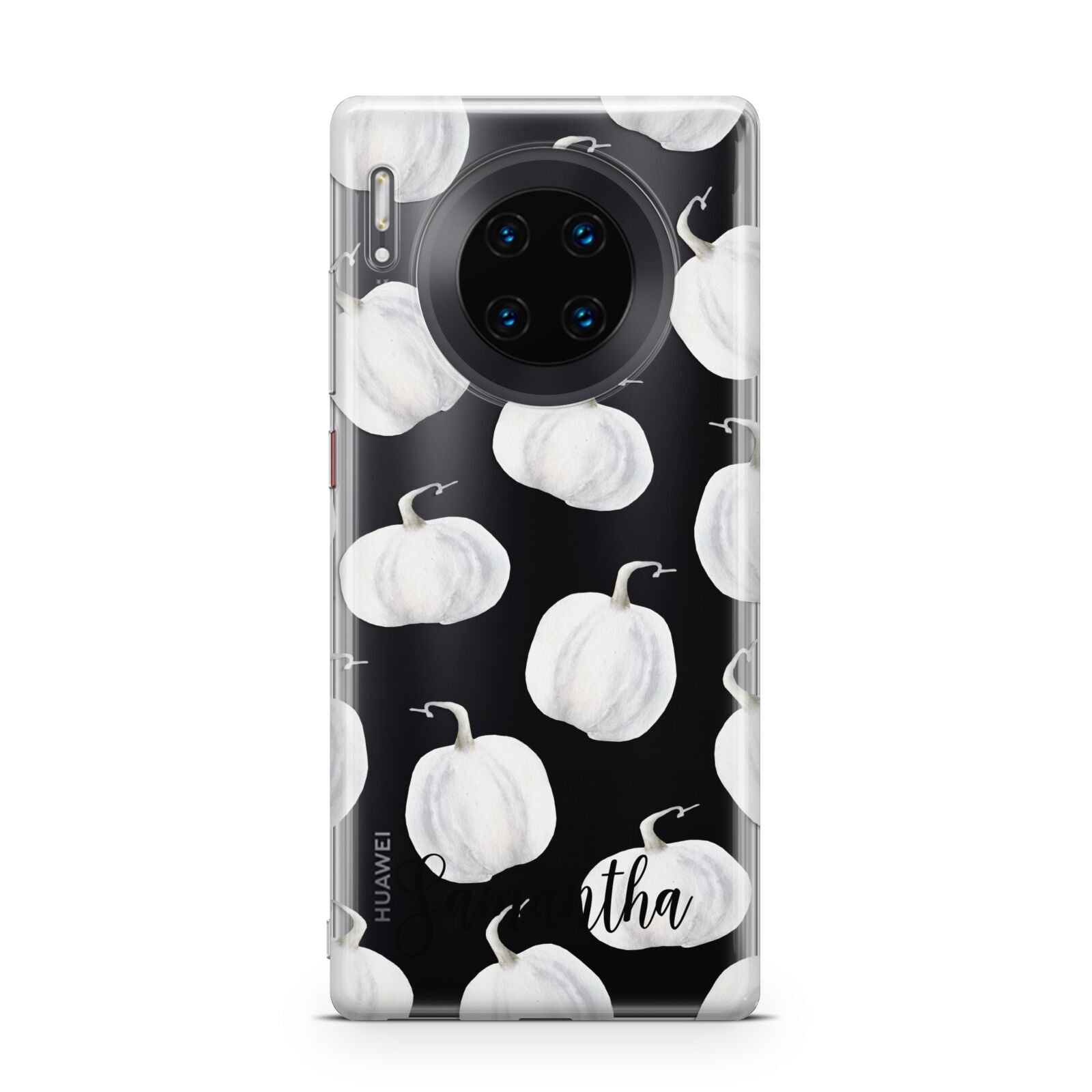 Monochrome Pumpkins with Text Huawei Mate 30 Pro Phone Case