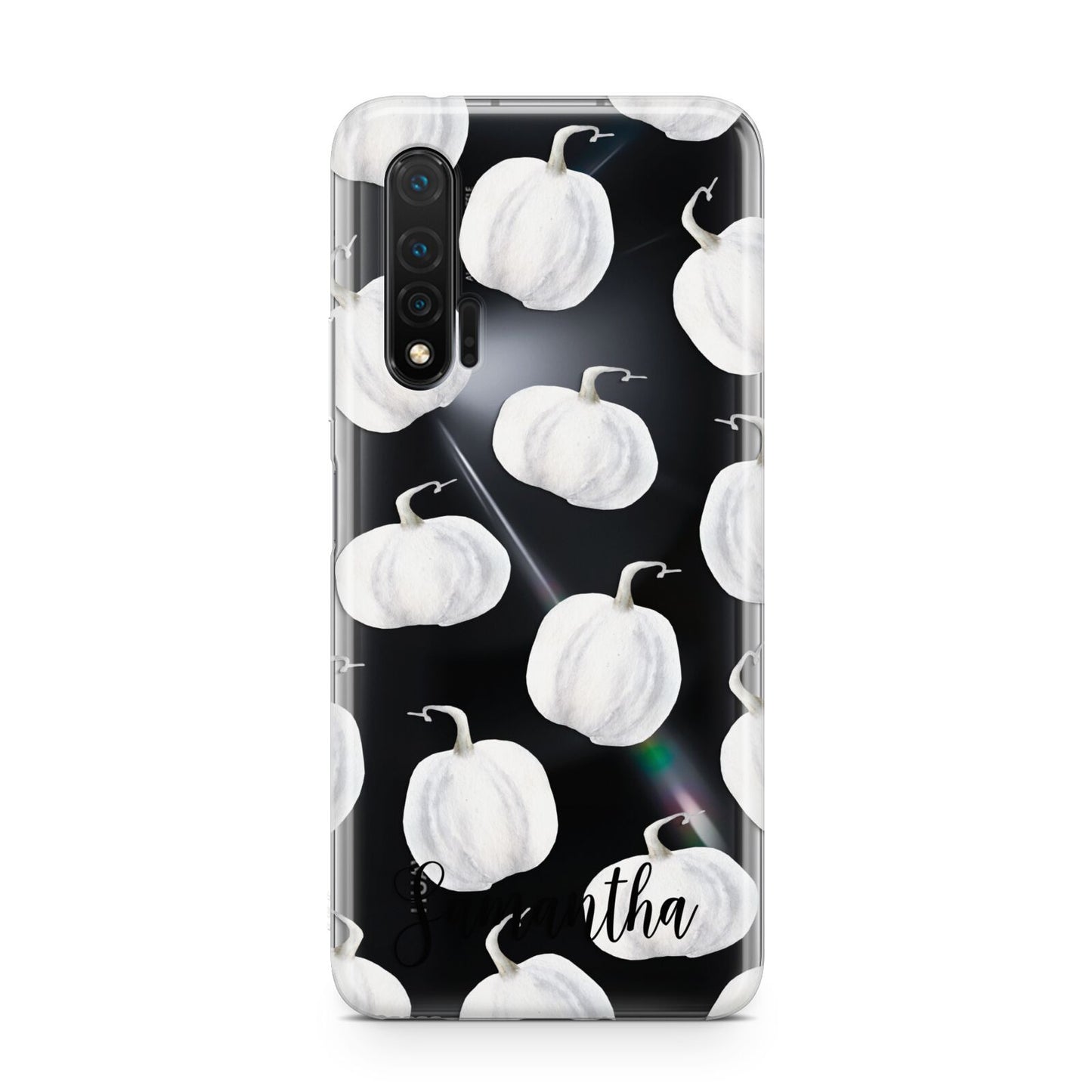 Monochrome Pumpkins with Text Huawei Nova 6 Phone Case