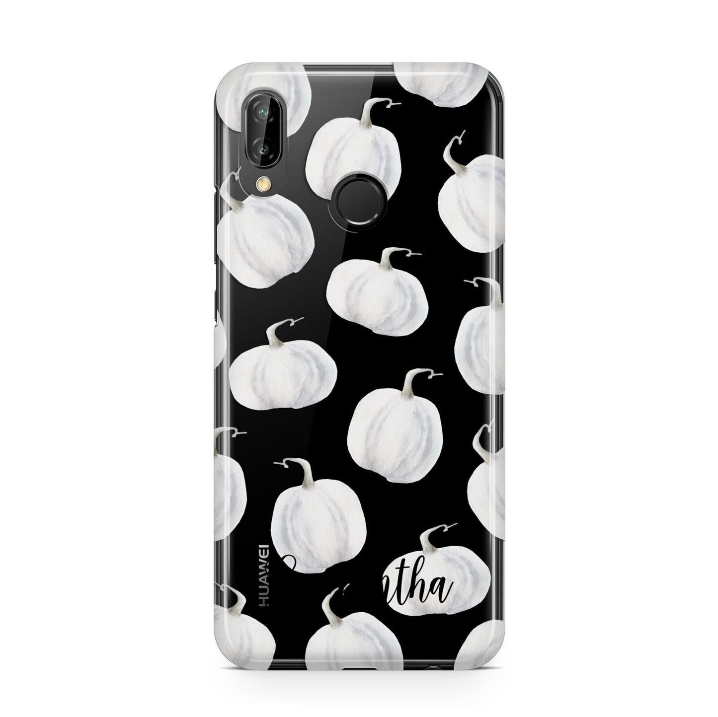 Monochrome Pumpkins with Text Huawei P20 Lite Phone Case