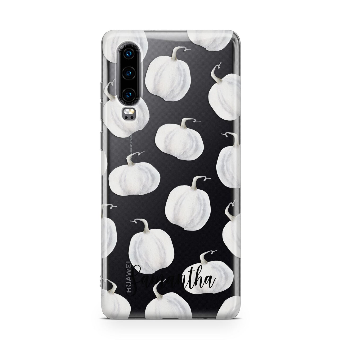 Monochrome Pumpkins with Text Huawei P30 Phone Case