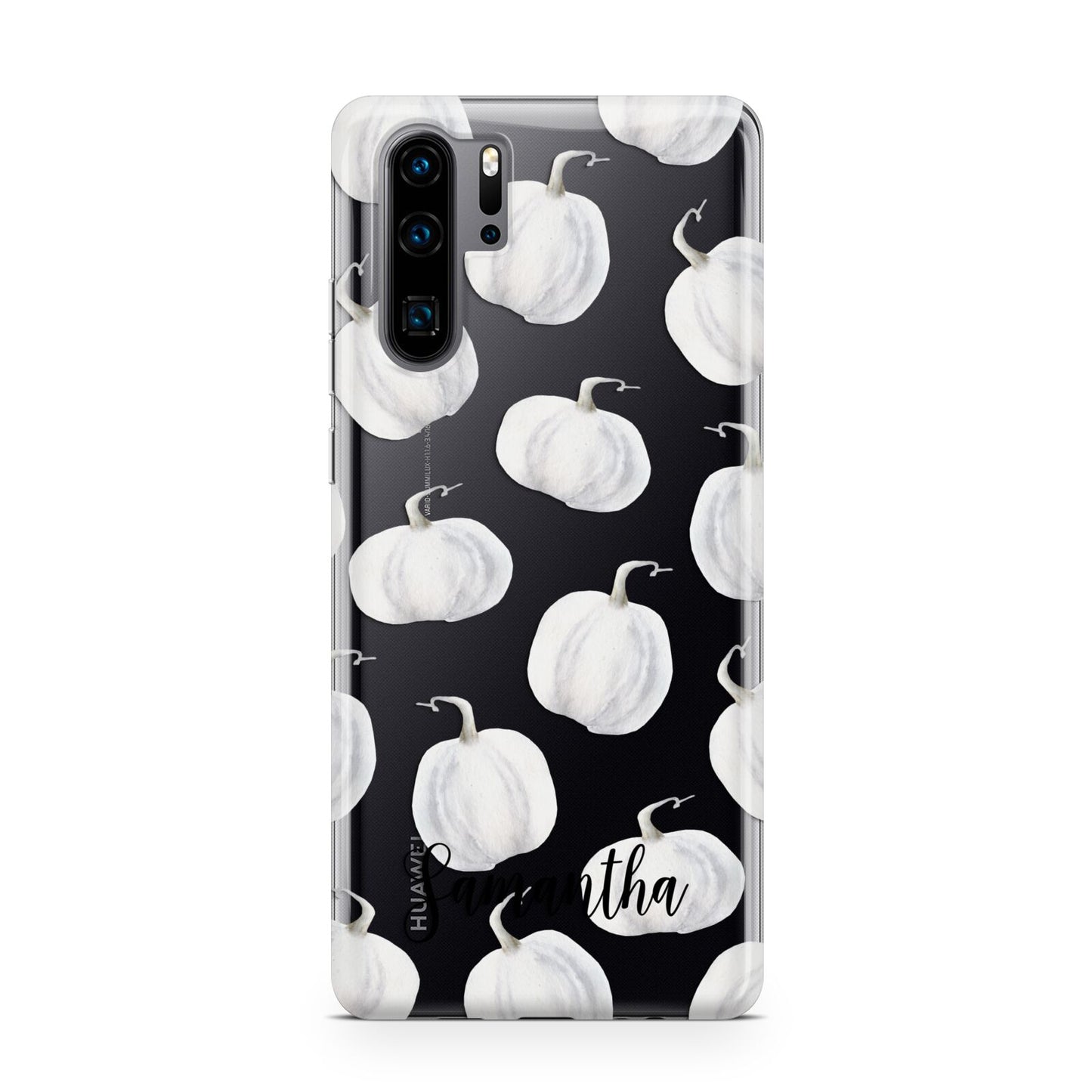 Monochrome Pumpkins with Text Huawei P30 Pro Phone Case