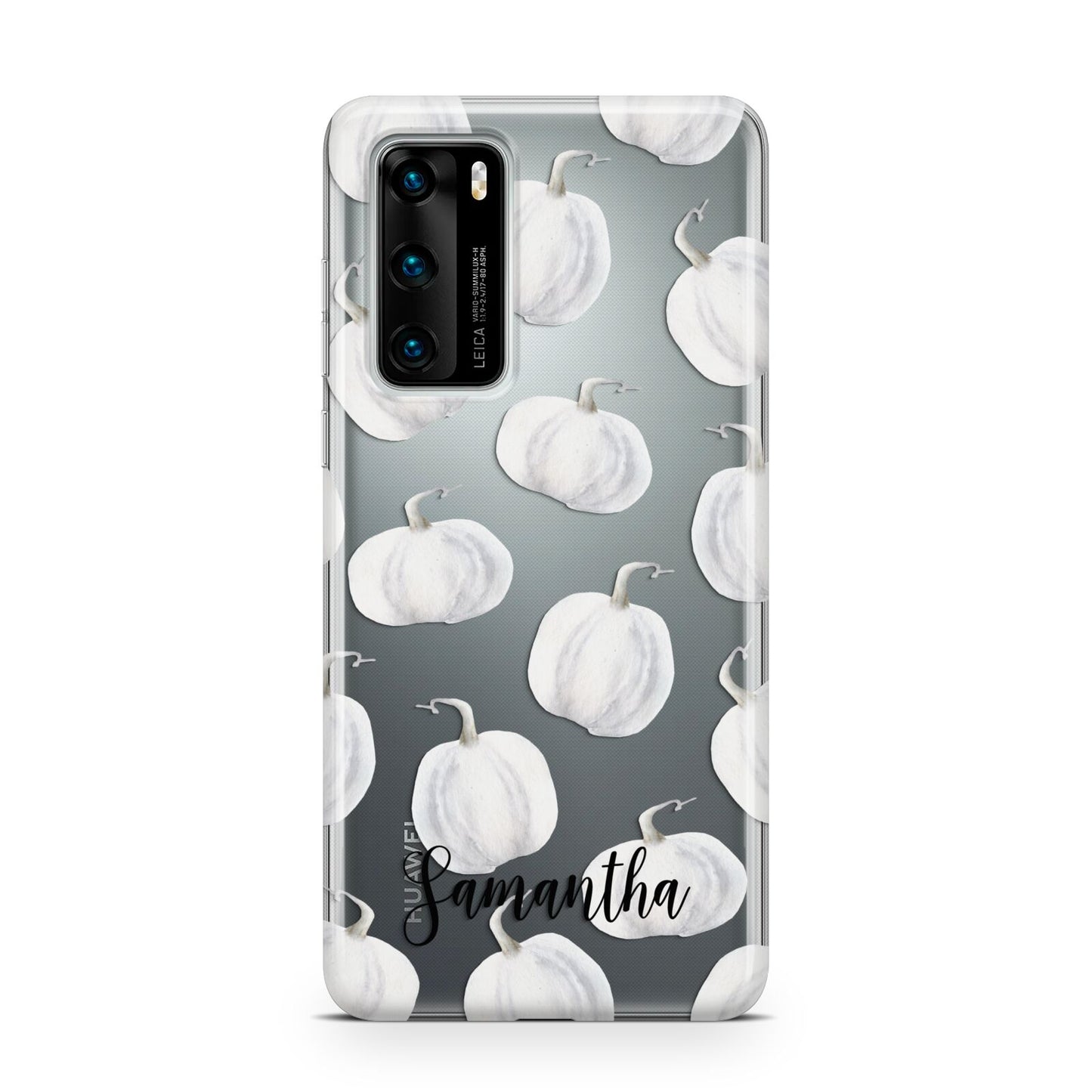 Monochrome Pumpkins with Text Huawei P40 Phone Case