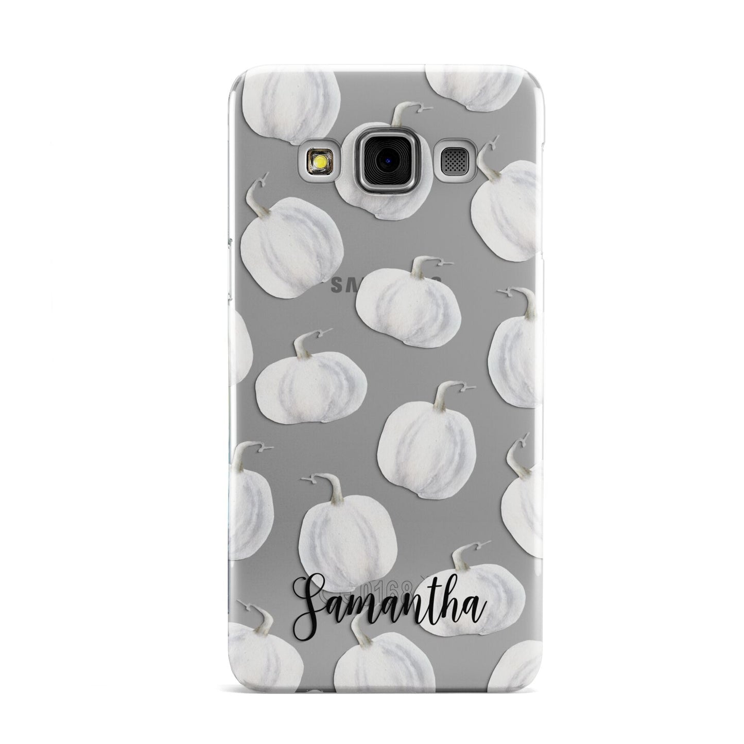 Monochrome Pumpkins with Text Samsung Galaxy A3 Case