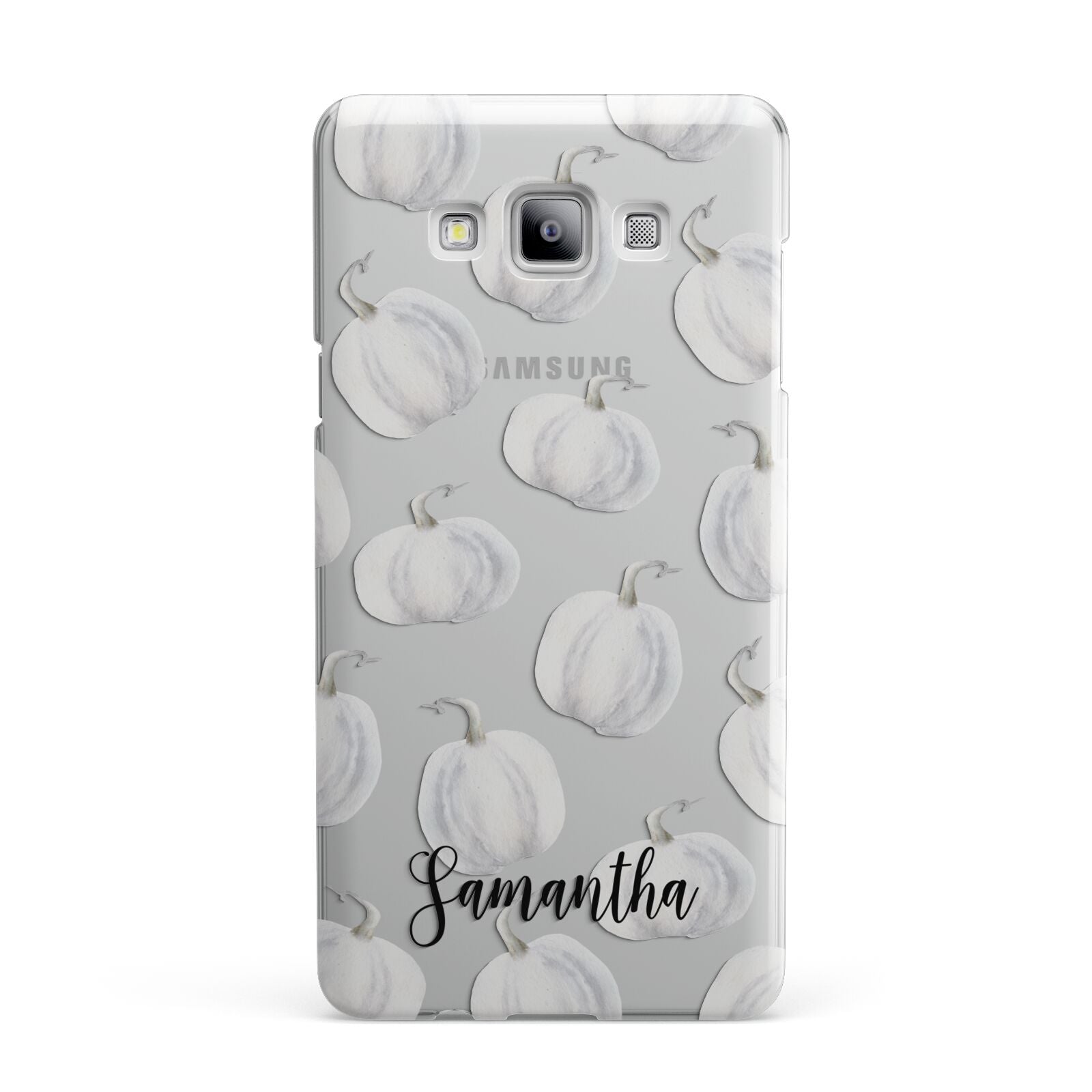 Monochrome Pumpkins with Text Samsung Galaxy A7 2015 Case