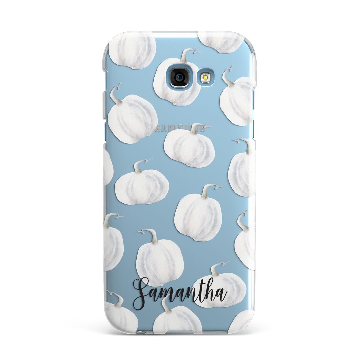 Monochrome Pumpkins with Text Samsung Galaxy A7 2017 Case