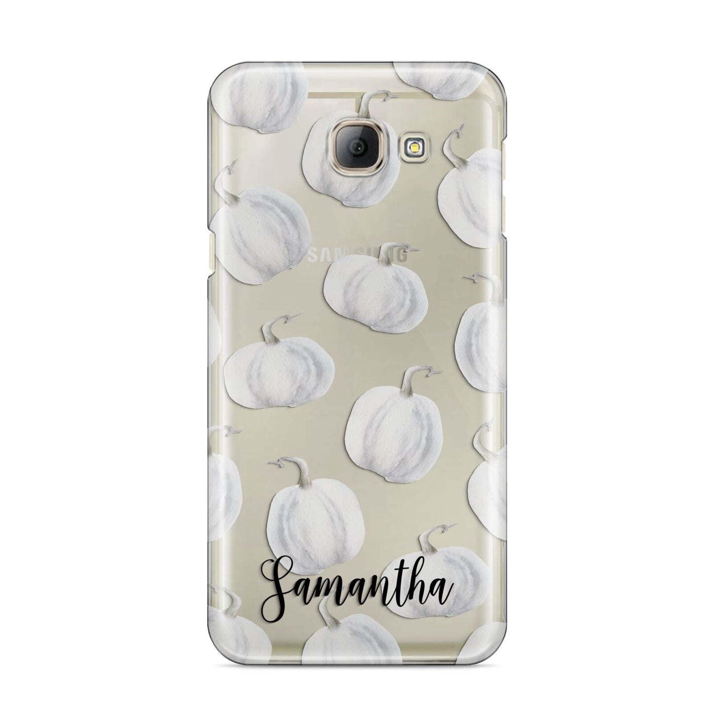 Monochrome Pumpkins with Text Samsung Galaxy A8 2016 Case