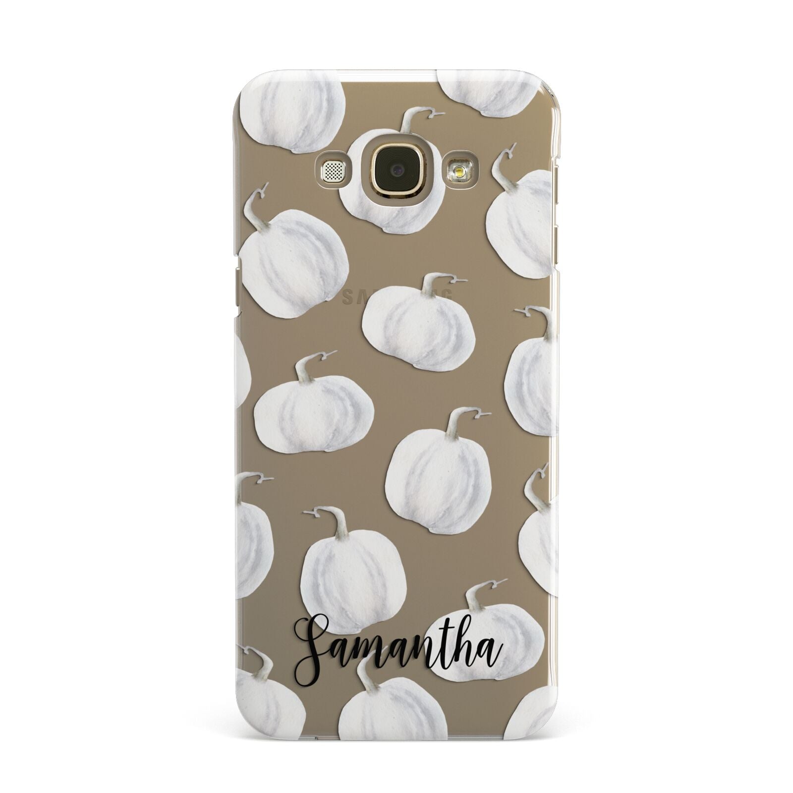 Monochrome Pumpkins with Text Samsung Galaxy A8 Case