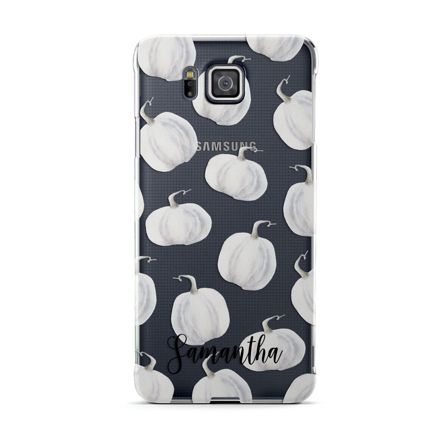 Monochrome Pumpkins with Text Samsung Galaxy Alpha Case