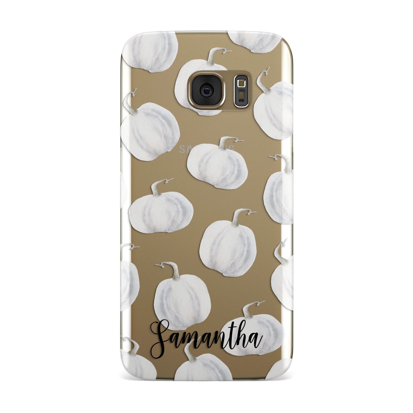 Monochrome Pumpkins with Text Samsung Galaxy Case