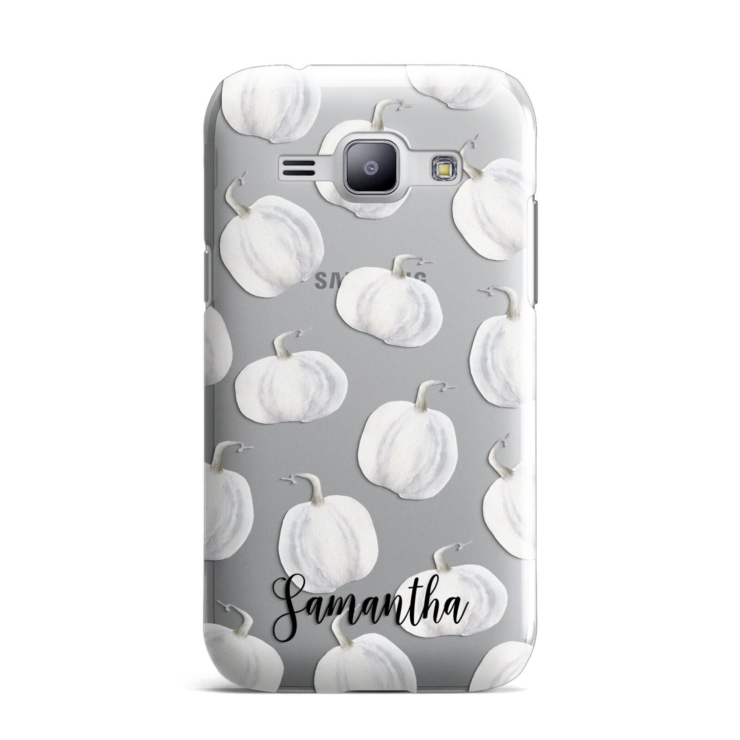 Monochrome Pumpkins with Text Samsung Galaxy J1 2015 Case