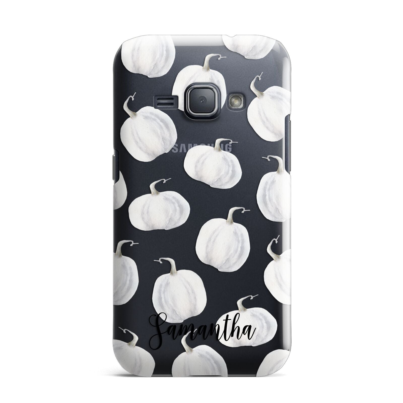 Monochrome Pumpkins with Text Samsung Galaxy J1 2016 Case