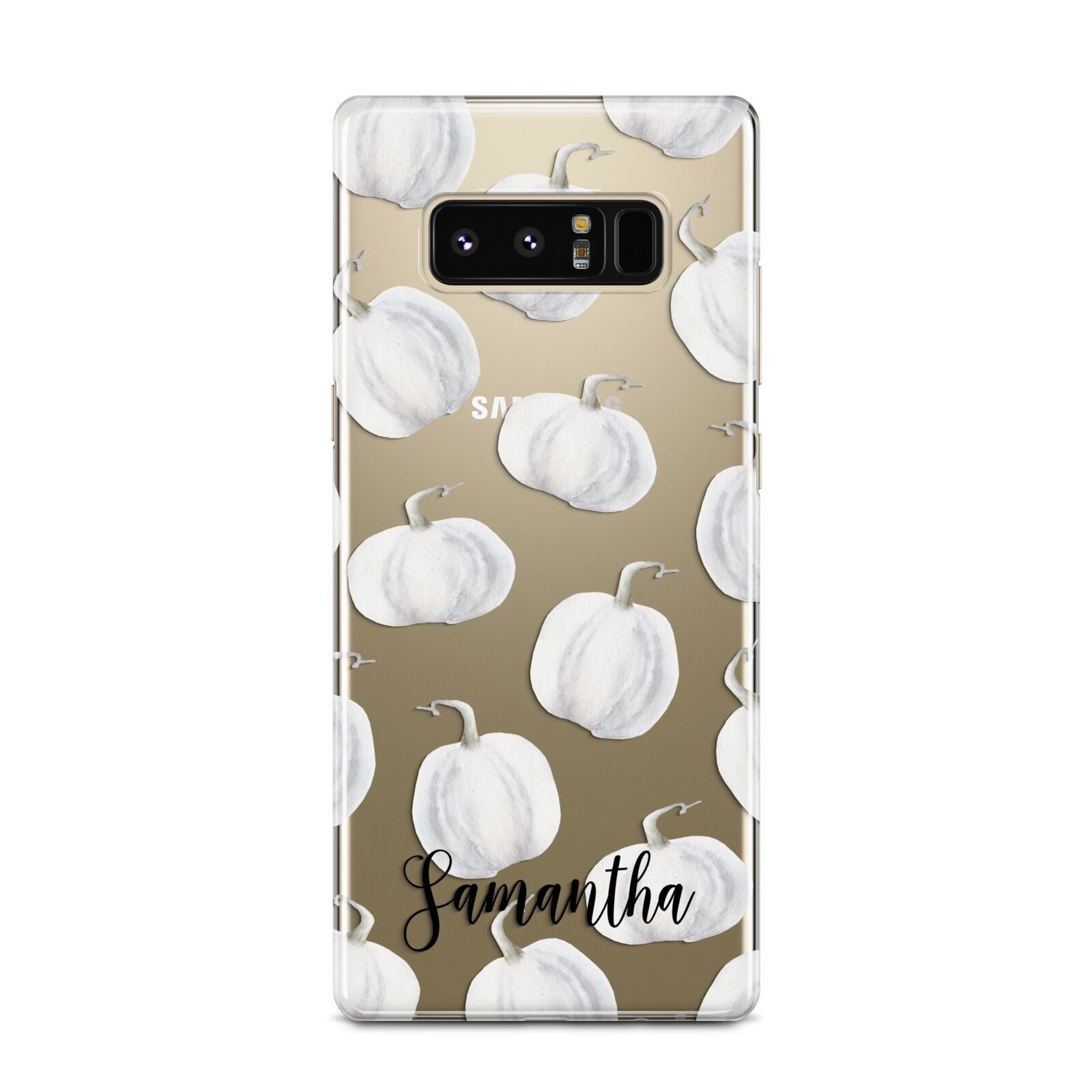 Monochrome Pumpkins with Text Samsung Galaxy Note 8 Case