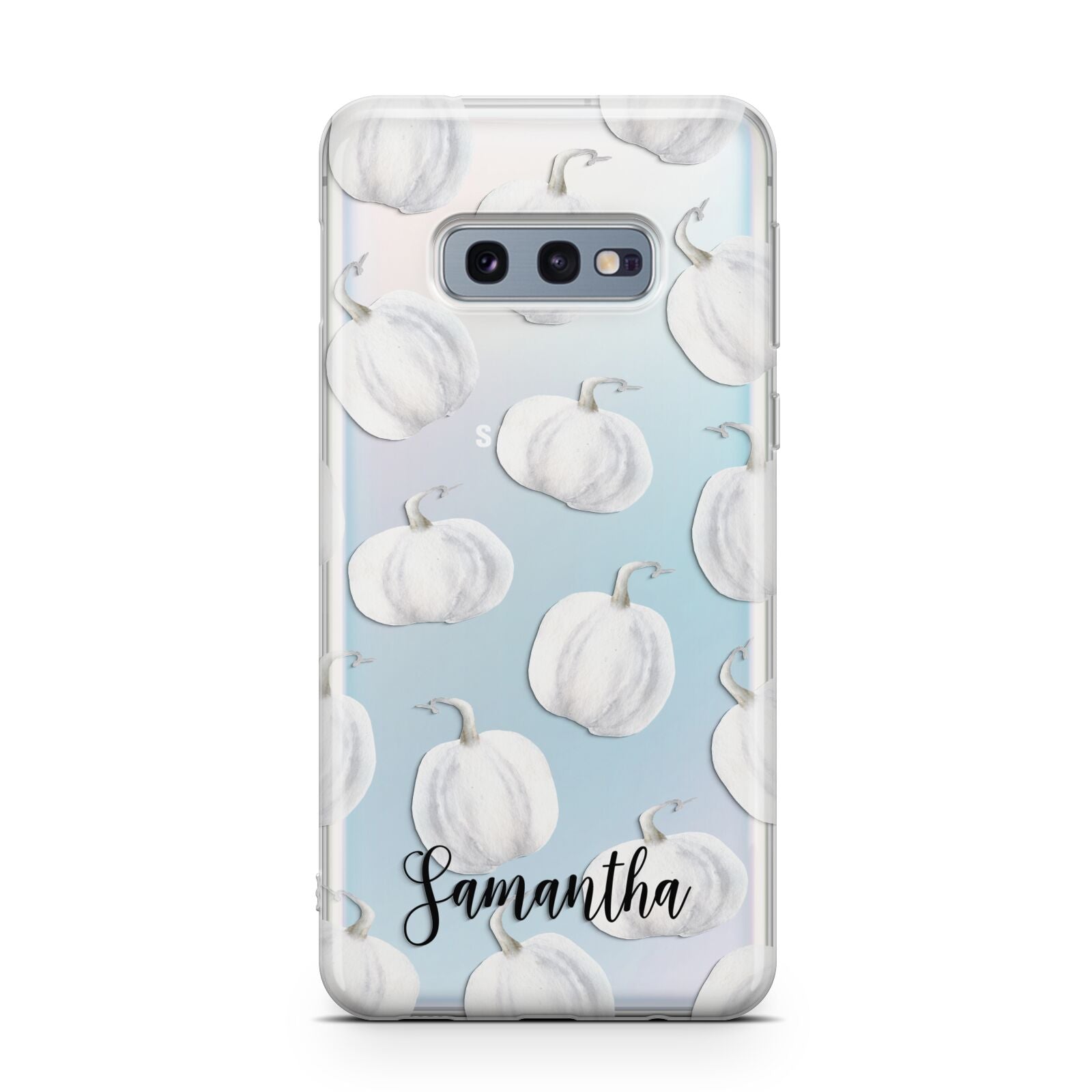 Monochrome Pumpkins with Text Samsung Galaxy S10E Case