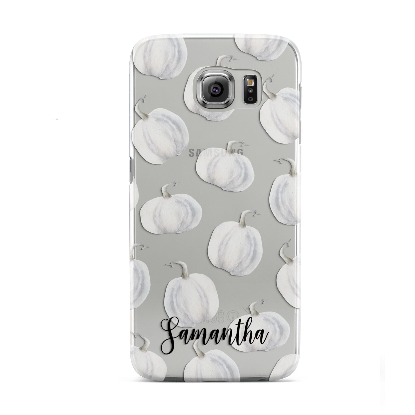 Monochrome Pumpkins with Text Samsung Galaxy S6 Case