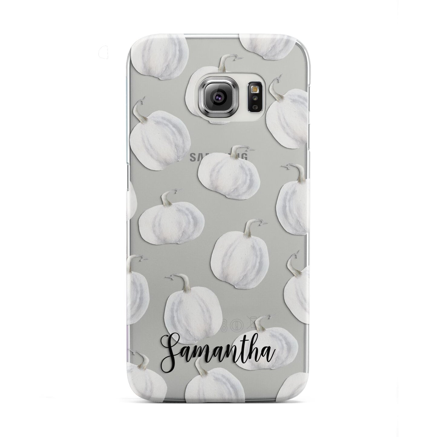 Monochrome Pumpkins with Text Samsung Galaxy S6 Edge Case