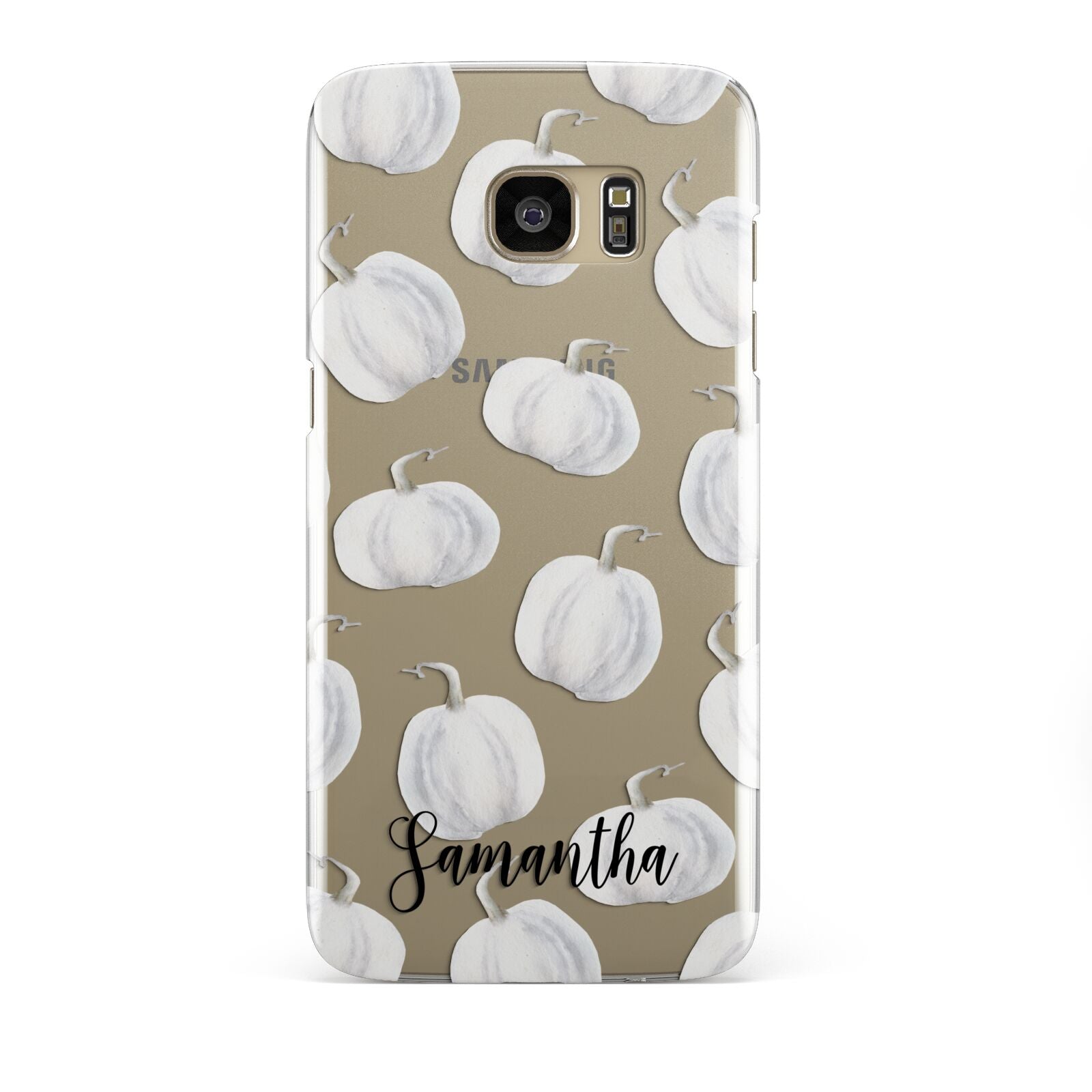 Monochrome Pumpkins with Text Samsung Galaxy S7 Edge Case