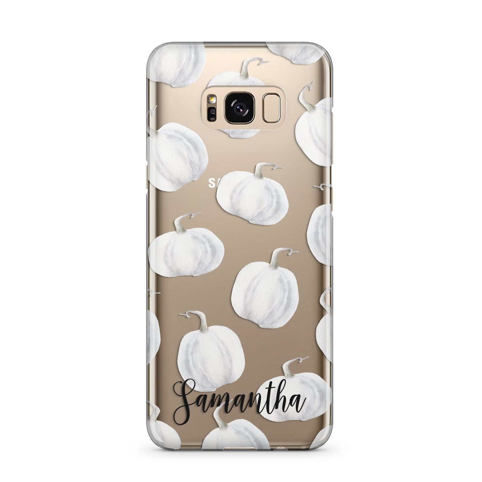 Monochrome Pumpkins with Text Samsung Galaxy S8 Plus Case